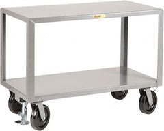 Little Giant - Mobile Workbench - Steel, Fixed Leg, Gray, 36" Long x 24" Deep x 36" High - Exact Tooling