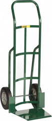 Little Giant - 800 Lb Capacity 47" OAH Hand Truck - 13-1/2 x 16" Base Plate, Continuous Handle, Steel, Solid Rubber Wheels - Exact Tooling