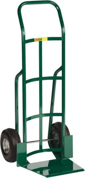 Little Giant - 800 Lb Capacity 47" OAH Hand Truck - 13-1/2 x 16" Base Plate, Continuous Handle, Steel, Pneumatic Wheels - Exact Tooling
