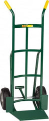 Little Giant - 800 Lb Capacity 49" OAH Hand Truck - 13-1/2 x 16" Base Plate, Dual Handle, Steel, Pneumatic Wheels - Exact Tooling
