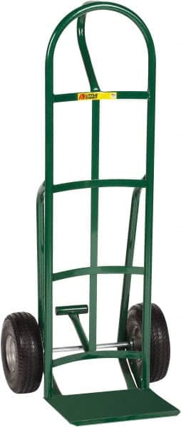 Little Giant - 800 Lb Capacity 49" OAH Hand Truck - 12 x 14" Base Plate, Loop Handle, Steel, Flat-Free Microcellular Foam Wheels - Exact Tooling
