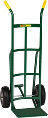 Little Giant - 800 Lb Capacity 49" OAH Hand Truck - 12 x 14" Base Plate, Dual Handle, Steel, Pneumatic Wheels - Exact Tooling