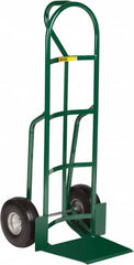 Little Giant - 600 Lb Capacity 49" OAH Hand Truck - 13-1/2 x 16" Base Plate, Loop Handle, Steel, Flat-Free Microcellular Foam Wheels - Exact Tooling