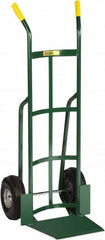 Little Giant - 800 Lb Capacity 49" OAH Hand Truck - 13-1/2 x 16" Base Plate, Dual Handle, Steel, Pneumatic Wheels - Exact Tooling