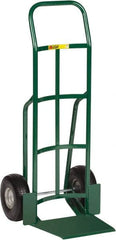 Little Giant - 600 Lb Capacity 47" OAH Hand Truck - 13-1/2 x 16" Base Plate, Continuous Handle, Steel, Flat-Free Microcellular Foam Wheels - Exact Tooling