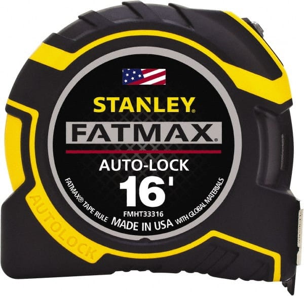 Stanley - 16' x 1-1/4" Tape Measure - 1/16" Graduation - Exact Tooling