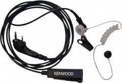 Kenwood - Ear Bud, Palm Microphone Two Wire Microphone - Black & Clear, Use with Protalk Series Two Way Radios - Exact Tooling