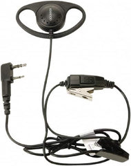 Kenwood - Ear Hanger, Push to Talk Microphone D-Ring Headset - Black, Use with Protalk Series Two Way Radios - Exact Tooling