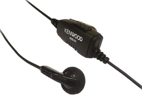 Kenwood - Ear Bud, In-Line & Push to Talk Microphone Clip Mic with Earphone - Black, Use with Protalk Series Two Way Radios - Exact Tooling