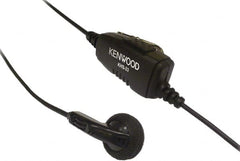 Kenwood - Ear Bud, In-Line & Push to Talk Microphone Clip Mic with Earphone - Black, Use with Protalk Series Two Way Radios - Exact Tooling