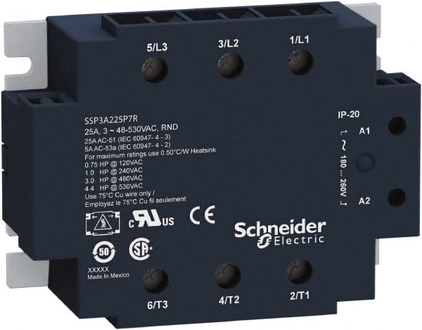 Schneider Electric - 3 Pole, 3NO, 18-36 VAC Control Relay - Exact Tooling