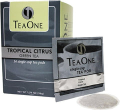 Tea One - Tea Pods, Tropical Citrus Green, 14/Box - Exact Tooling