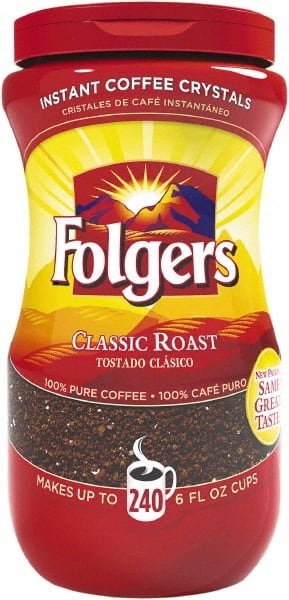 Folgers - Instant Coffee Crystals, Classic Roast, 16 oz Jar - Exact Tooling