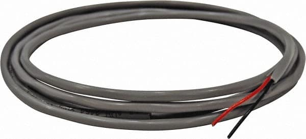 Value Collection - 22 AWG, 2 Wire, 1,000' OAL Unshielded Automation & Communication Cable - PVC Insulation, Tinned Copper Conductor, 300 Volts, 0.156" OD - Exact Tooling