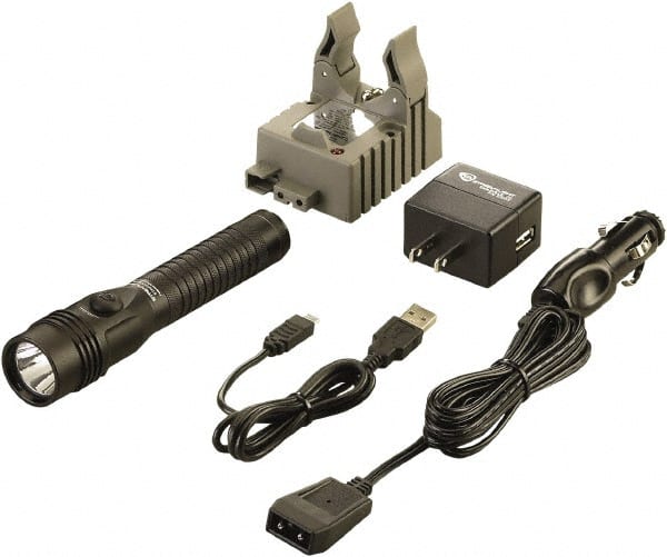 Streamlight - White LED Bulb, 700 Lumens, Industrial/Tactical Flashlight - Black Aluminum Body, 1 3.75V Lithium-Ion Battery Included - Exact Tooling