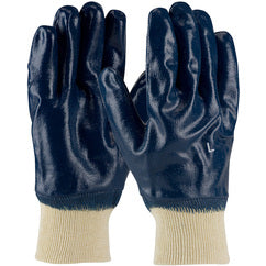 ‎56-3152/M Coated Supported Gloves - ArmorTuff - Jersey Liner - Blue - Fully Coated Nitrile - KW - Exact Tooling