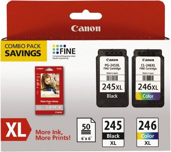 Canon - Ink & Paper Combo - Use with Canon PIXMA iP2820, MG2420, MG2920, MG2924, MX492 - Exact Tooling