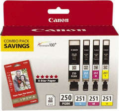 Canon - Ink & Paper Combo - Use with Canon PIXMA iP7220, iP7250, iP8720, iX6820, MG5420, MG5450, MG5520, MG5620, MG6320, MG6420, MG6620, MG7120, MX922 - Exact Tooling