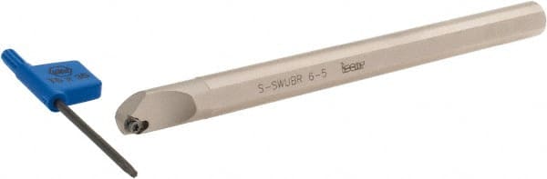 Iscar - 0.413" Min Bore Diam, 5" OAL, 3/8" Shank Diam, S-SWUB Indexable Boring Bar - WB.T 52.. Insert, Screw or Clamp Holding Method - Exact Tooling