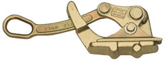 Little Mule - Single Eye, Aggressive Jaw, Steel Wire Grip Hoist - 0.18 to 0.6" Cable Diam - Exact Tooling