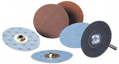 Standard Abrasives - 3" Disc Diam, 60 Grit, Aluminum Oxide Quick Change Disc - Type S Attaching System, Coated, Light Brown, Medium Grade - Exact Tooling