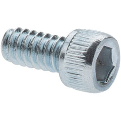 Value Collection - #10-32 UNF Hex Socket Drive, Socket Cap Screw - Alloy Steel, Zinc-Plated Finish, Fully Threaded, 1/2" Length Under Head - Exact Tooling