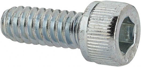 Value Collection - #10-24 UNC Hex Socket Drive, Socket Cap Screw - Alloy Steel, Zinc-Plated Finish, Fully Threaded, 1/2" Length Under Head - Exact Tooling