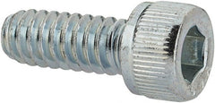 Value Collection - #10-24 UNC Hex Socket Drive, Socket Cap Screw - Alloy Steel, Zinc-Plated Finish, Fully Threaded, 1/2" Length Under Head - Exact Tooling