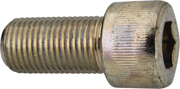Value Collection - 1/2-20 UNF Hex Socket Drive, Socket Cap Screw - Alloy Steel, Zinc-Plated Finish, Fully Threaded, 1" Length Under Head - Exact Tooling