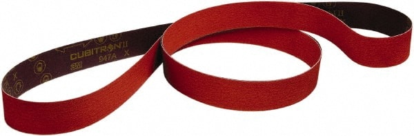 3M - 1" Wide x 30" OAL, 80 Grit, Ceramic Abrasive Belt - Ceramic, Medium, Coated, Series 947A - Exact Tooling