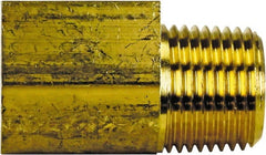 Cerro - 3/8 Male Thread x 3/8 Female Thread, Brass Industrial Pipe 90° Street Elbow - MNPT x FNPT, 1,200 psi - Exact Tooling