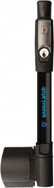 D&D Technologies - 3-3/4" Bar Latch Length, 2.87" High, Polymer Adjustable Gate Latch - Black Finish, 1.34" Bar Latch Projection, 7/8" Hole Diam - Exact Tooling