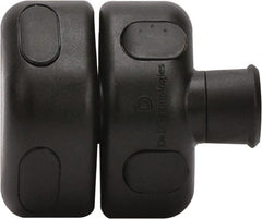 D&D Technologies - 1-1/4" Bar Latch Length, 2-3/4" High, Polymer Adjustable Gate Latch - Black Finish, 1/2" Hole Diam - Exact Tooling