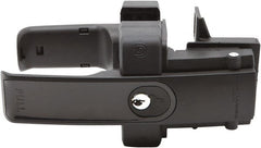 D&D Technologies - 3-1/4" Bar Latch Length, 4.17" High, Polymer Adjustable Gate Latch - Black Finish, 3-1/4" Bar Latch Projection, 1" Hole Diam - Exact Tooling