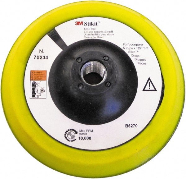 3M - 5" Diam Disc Backing Pad - 12,000 RPM - Exact Tooling