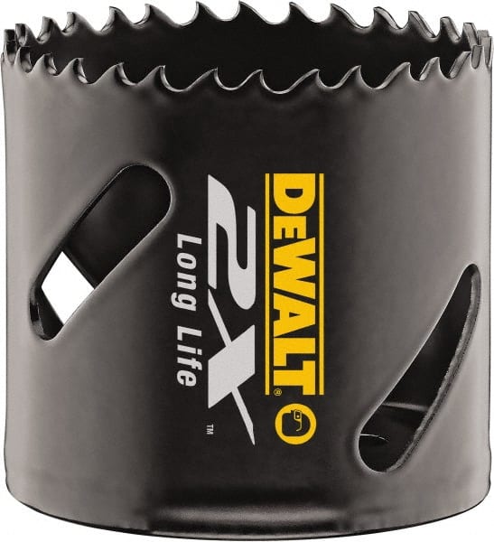 DeWALT - 1-1/8" Diam, 1-7/8" Cutting Depth, Hole Saw - Bi-Metal Saw, Toothed Edge - Exact Tooling