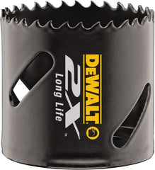 DeWALT - 1-1/2" Diam, 1-7/8" Cutting Depth, Hole Saw - Bi-Metal Saw, Toothed Edge - Exact Tooling