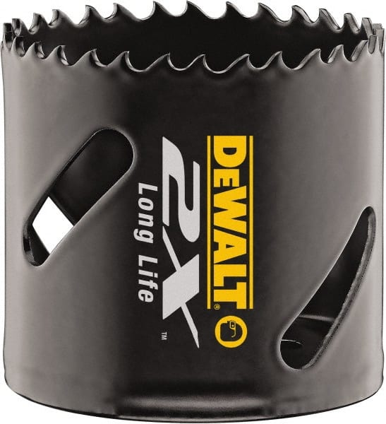 DeWALT - 1-5/8" Diam, 1-7/8" Cutting Depth, Hole Saw - Bi-Metal Saw, Toothed Edge - Exact Tooling