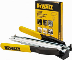 DeWALT - 7-1/2" OAL, Hog Ring Pliers - Curved Jaw, ABS/Rubber Handles - Exact Tooling
