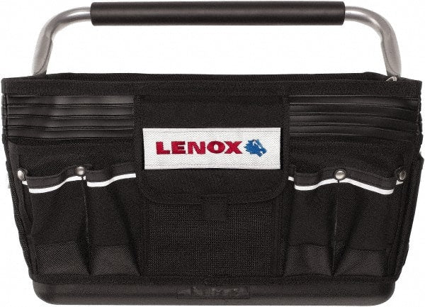 Lenox - 23 Pocket Black Ballistic Nylon Tool Bag - 19" Wide x 10" Deep x 12" High - Exact Tooling