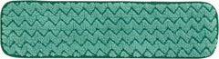 Rubbermaid - 469.9mm Long x 5-1/2" Wide Microfiber Dust Mop Pad - Green, Looped Head, Launderable - Exact Tooling