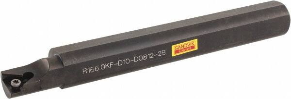 Sandvik Coromant - Internal/External Thread, Right Hand Cut, 5/8" Shank Width x 14.48mm Shank Height Indexable Threading Toolholder - 5" OAL, R166.0L-11 Insert Compatibility, R166.0KF..C Toolholder, Series T-Max U-Lock - Exact Tooling