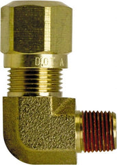 Cerro - 1/2" OD, Brass Male Elbow - 150 Max Working psi, -40 to 200°F, Tube OD x Male Thread Ends - Exact Tooling
