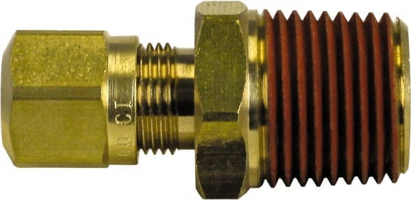 Cerro - 1/2" OD, Brass Male Connector - 150 Max Working psi, -40 to 200°F, Tube OD x Male Thread Ends - Exact Tooling