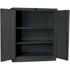 Hallowell - 2 Shelf Locking Storage Cabinet - Steel, 36" Wide x 21" Deep x 42" High, Gray - Exact Tooling