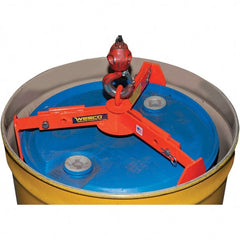 Wesco Industrial Products - 1,000 Lb Load Capacity, 30 & 55 Gal Drum Lifter - 29-1/2" Wide x 5-1/2" High, Steel Wheels - Exact Tooling