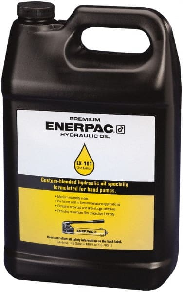 Enerpac - 1 Gal Container Mineral Hydraulic Oil - -42.78 to 190.56°F, ISO 15, 82 SUS at 100°F - Exact Tooling