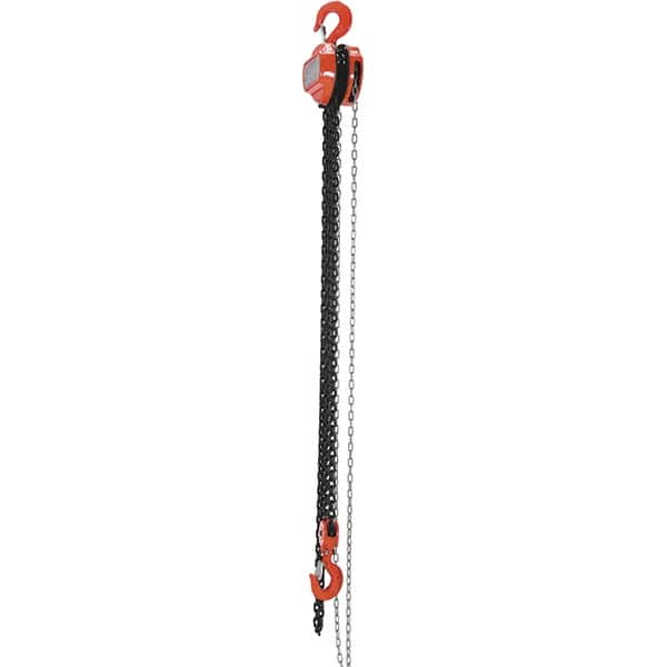 Vestil - 6,000 Lb Lifting Capacity, 10' Lift Height, Hand Hoist - Made from Chain - Exact Tooling