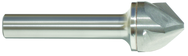 1" Size-1/2" Shank-120° Carbide-Bright 3 Flute Machine Countersink - Exact Tooling