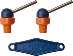 Loc-Line - 1/8" Hose Inside Diam x 1/16" Nozzle Diam, High-Pressure Coolant Hose Nozzle - NPT, for Use with Loc-Line Modular Hose System, 2 Pieces - Exact Tooling
